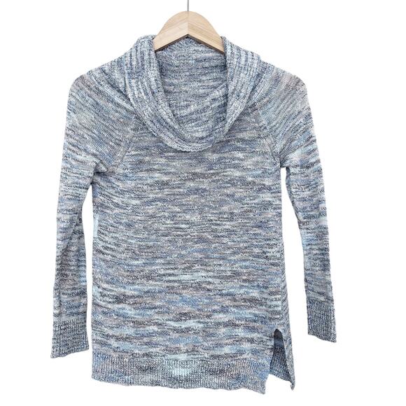 Michael Stars Gray Blue Knit Linen Blend Turtleneck Sz XS - Picture 1 of 5